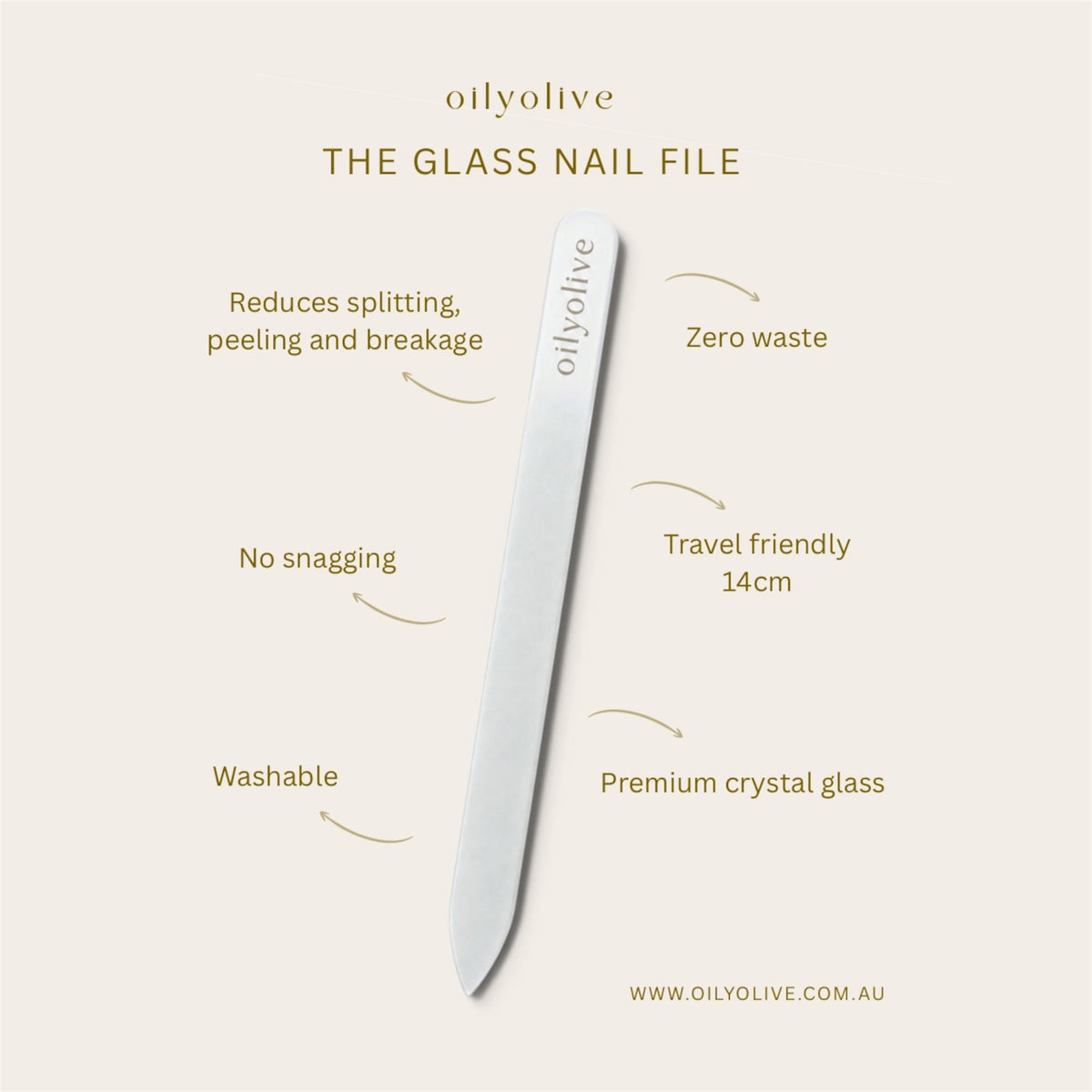 Glass Nail File 14cm
